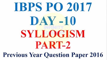 IBPS PO/Clerk 2017_Day#10 Syllogism memory based questions asked in ibps po 2016