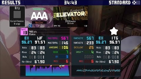 Elevator [13] 97.57% 106a 7s 3o 6m