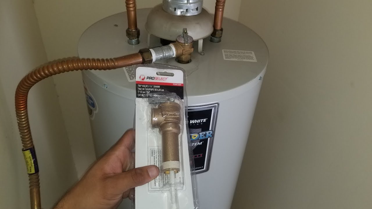 Replace Pressure Relief Valve Water Heater - YouTube