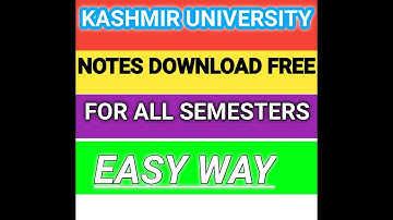 How to download study material for University of Kashmir|#danitech|#studymaterial