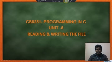UNIT 5 TOPIC 4 :READING AND WRITING USING fread() and fwrite()