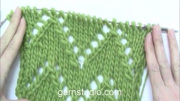 How to knit a zig-zag lace pattern