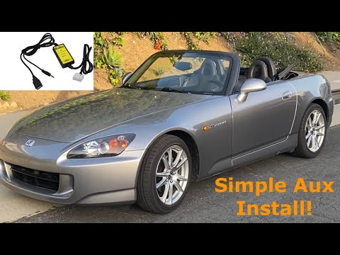 HONDA S2000 - how to Install an AUX cord **EASY** - YouTube