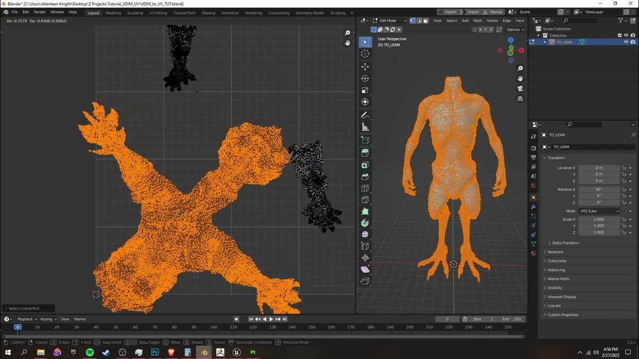 udim uv zbrush