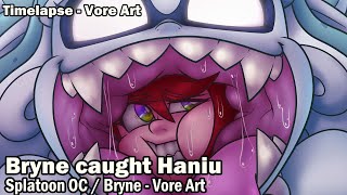 Bryne Caught Haniu - Vore Art Time-Lapse Splatoon Oc - 2024