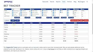 Geegeez Gold Bet Tracker Tool Overview - Part 3