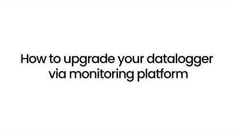 How to upgrade your datalogger via monitoring platform