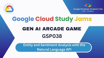 Entity and Sentiment Analysis with the Natural Language API | GSP038 | Cloud Study Jams | Gen AI