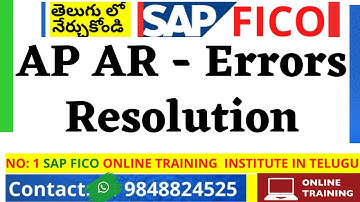 AP AR ERRORS  - SAP Tutorial For Beginners in Telugu