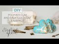 DIY Fimo & Faux Gold Leaf Earrings (Polymer Clay)