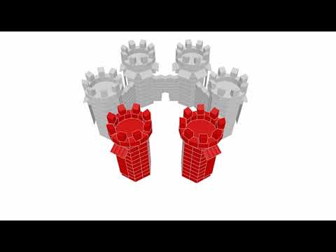 Конструктор з міні-цеглинок BLOCKY 1241ел Лицарський замок Strateg 31005 Будівельний набір для творчості KNZ, видео 1