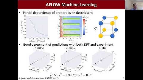 AFLOW School @ DCMS 2020 Session 5: Machine learning