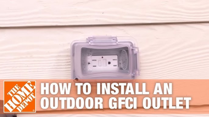 How To Install An Outdoor Gfci Electrical The Home Depot You Outdoor Gfci Electrical, Outdoor Duplex Receptacle Box