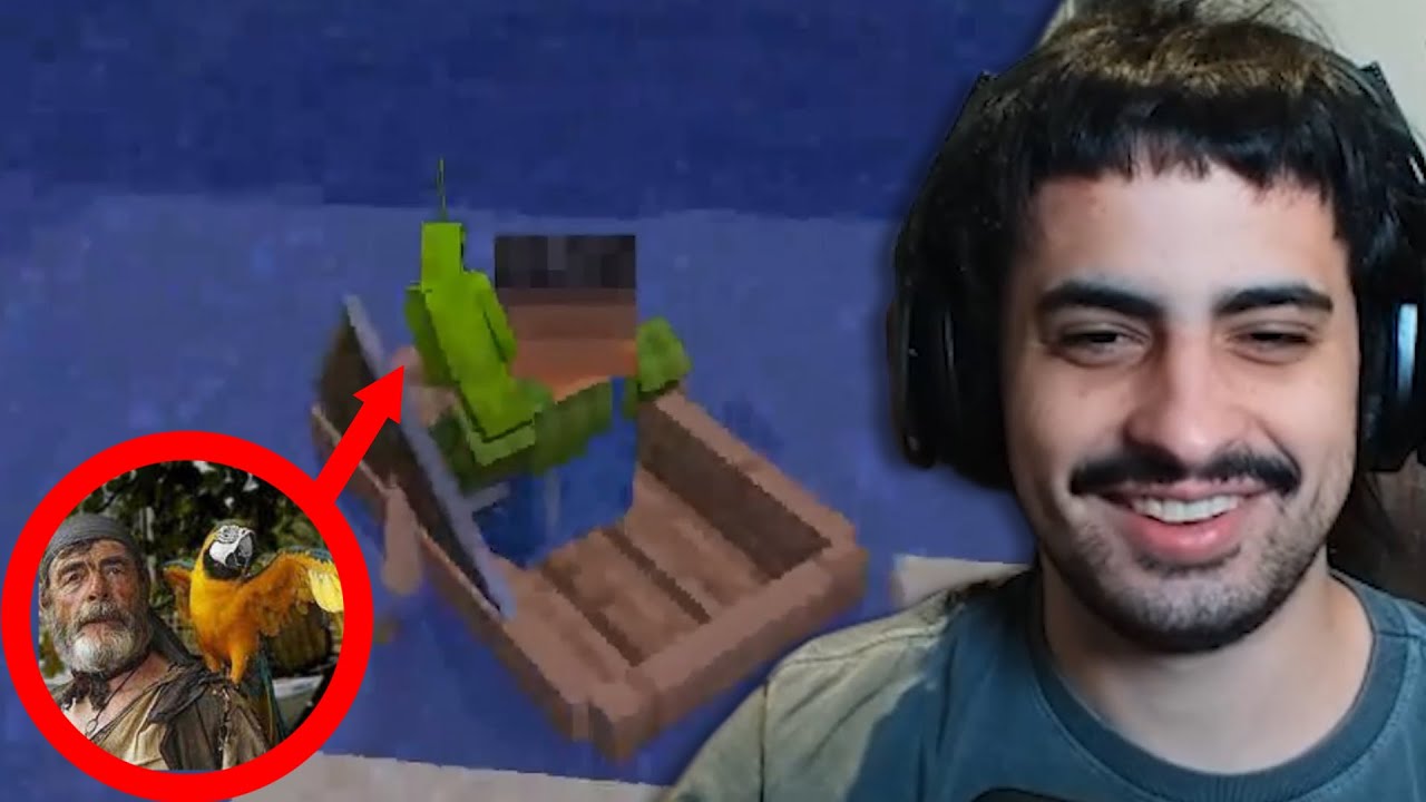 o fazendeiro das 01h00 adestrando um papagaio de pirata no hardcore do minecraft 👨‍🌾🦜