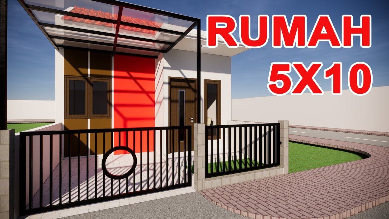 Desain Rumah 5x10 Dengan 2 Kamar Tidur Youtube