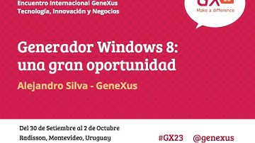 GeneXus GX23: Generador Windows 8, una gran oportunidad