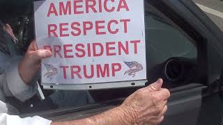 Taking Action  After Raid, CA TRUMP SUPPORTERS Drive With TRUMP SIGN on their CAR!