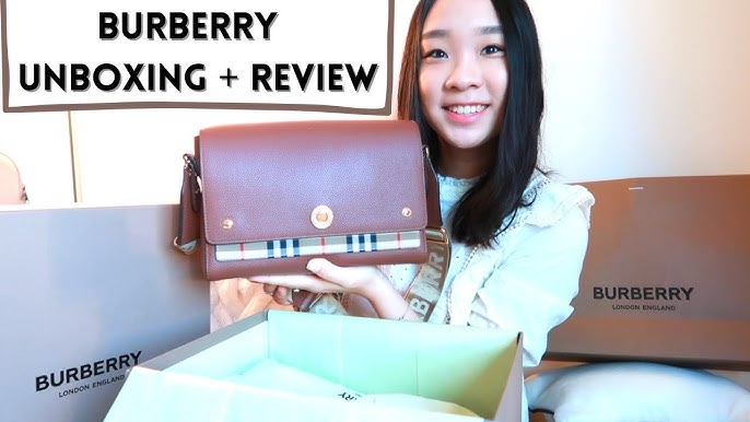 Burberry Note Medium Leather Crossbody Bag