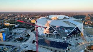 4K Aerial Drone Footage Mercedes- Benz Stadium Atlanta, GA @AzariaAerialsLLC