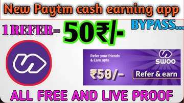 Earn Paytm cash daily By playing games || Swoo App || per refer 50/- Rupees...