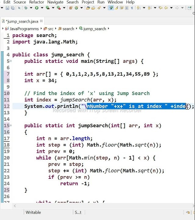 Jump Search In Java ||#shorts #ytshorts #youtubeshorts #utsavdabhi # ...