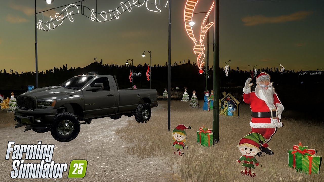 СТРОИТЕЛЬСТВО РОЖДЕСТВЕНСКОГО ПАРКА ДЛЯ ГОРОДА - КОМПАНИЯ ПО УХОДУ ЗА ГАЗОНАМИ - FS25