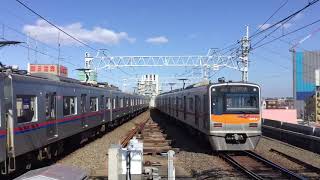 2020.2.11(火)12:25 京成電鉄 青砥駅【成田スカイアクセス線と京成本線の同時発車】