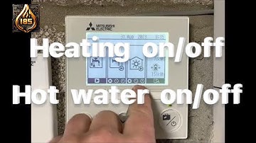 Mitsubishi - How to change hot water or heating from on or off #mitsubishi #heatpump #heating