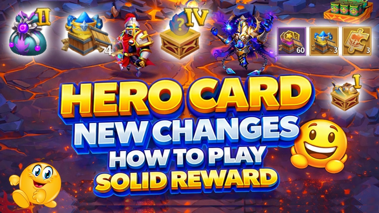 HERO CARD NEW CHANGES - HOW TO PLAY - SOLID REWARD - CASTLE CLASH