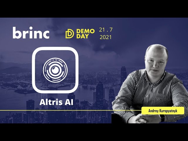 Altris AI - Brinc Spring '21 MedTech & Logistics Virtual Demo Day