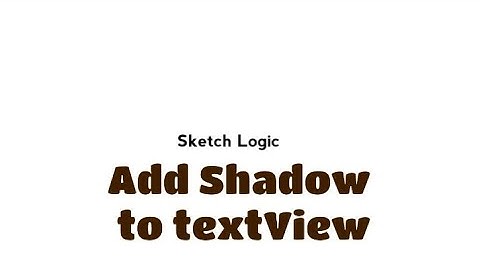 Add Shadow to textView
