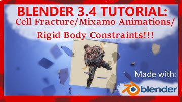 Blender 3.4 Tutorial: Cell Fracture/MIXAMO/Rigid Body Simulations!!!!!!