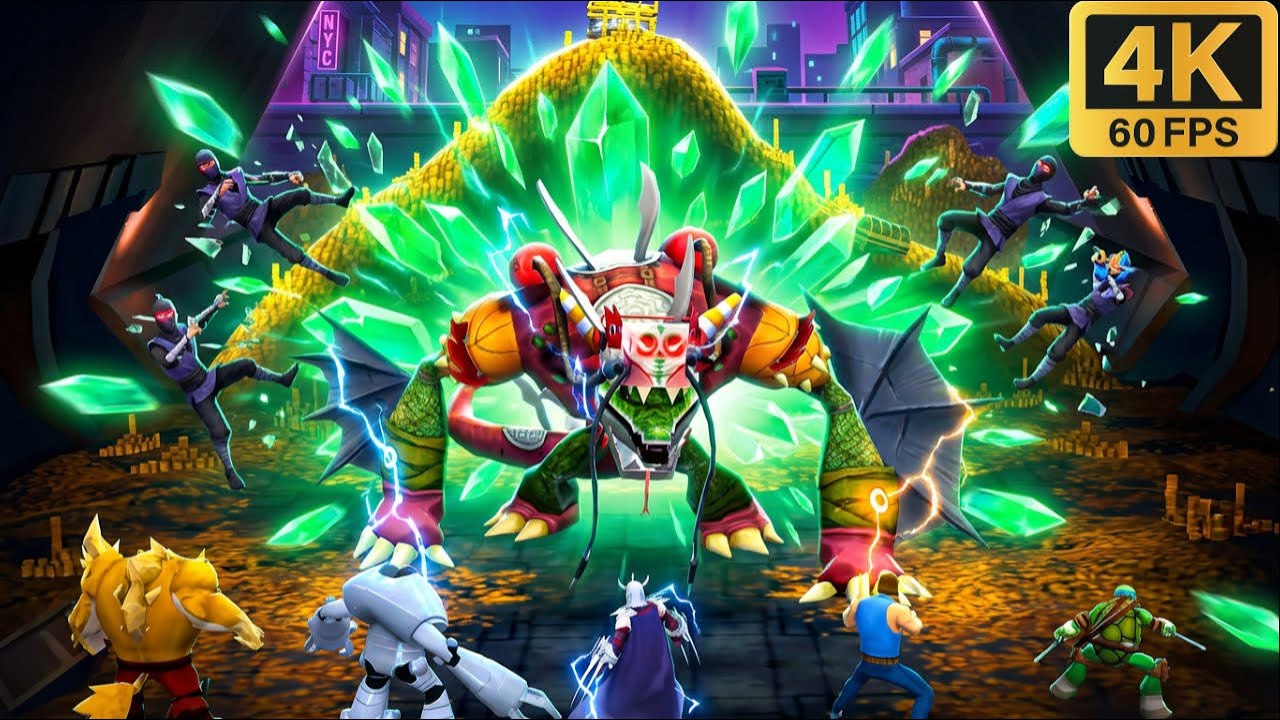 TMNT Legends 4K – Шреддер и мутанты: секреты битв | геймплей без комментариев 🐢🔥