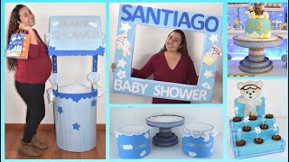 5 Ideas Fáciles y Económicas BABY SHOWER NIÑO | Caja de regalos |  cuadro selfie para fotos y más