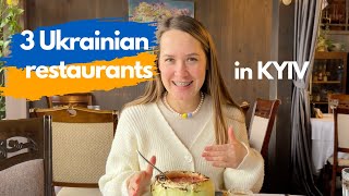 Ukrainian food and drinks in Kyiv restaurants