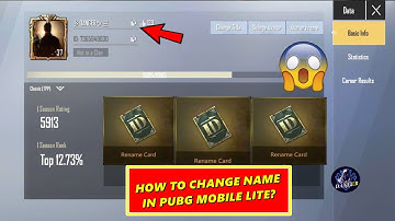 HOW TO CHANGE NAME IN PUBG MOBILE LITE? USE Rename Card/ ID CARD IN PUBG MOBILE LITE. ALL EXPLAINED.