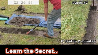 Fastest Way to Dig a Trench - Never get Tired Again