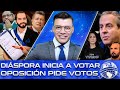 La diáspora inicia votación 2024/ Opositores suplican votos/ Alexia reta a Claudia Mercedes