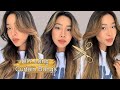 How to Cut Long Curtain Bangs | Style Face Framing Bangs | Step-by-Step Tutorial