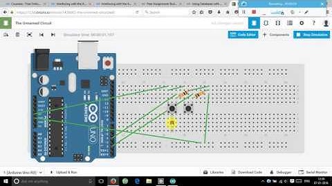 Push button demo of arduino with 2 push buttons