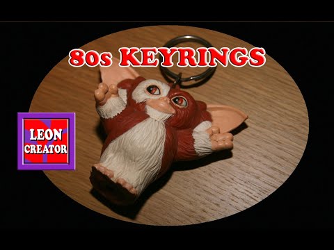 80s Vintage KEYRING Keychain COLLECTION - with Leon Hills - LEON