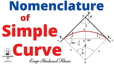 Nomenclature of simple Curve | Technical terms of Simple Curve | Surveying