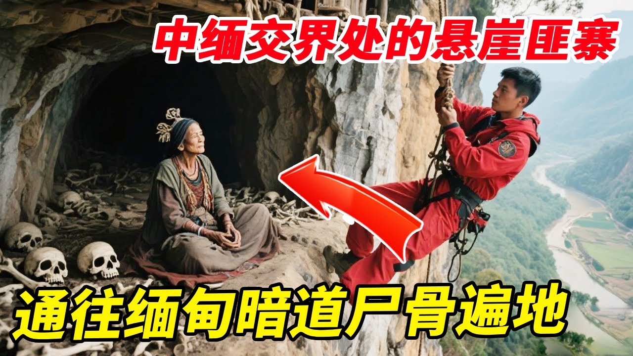 中缅交界处的悬崖匪寨，曾是养蛊的巫婆所建，内部通往缅甸的暗道尸骨遍地【户外小北哥】