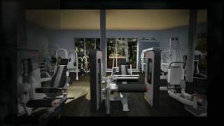 3D gym walkthrough video animation of a STAR TRAC fitness club