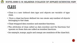 Lec10 : Object Oriented Programming Concepts part-1