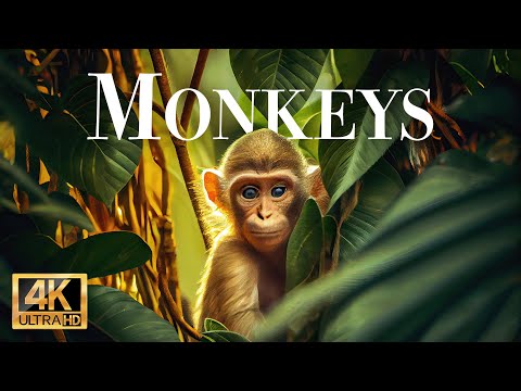 обезьяны 4K - Замечательный фильм о дикой природе с успокаивающей музыкой