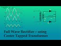 Full Wave Rectifier Using Center Tapped Transformer