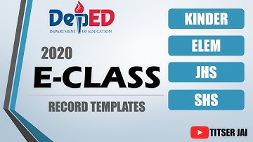 2020 DEPED E-CLASS RECORD TEMPLATES