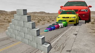 Big And Small Cars vs Brick Wall - BeamNG Drive