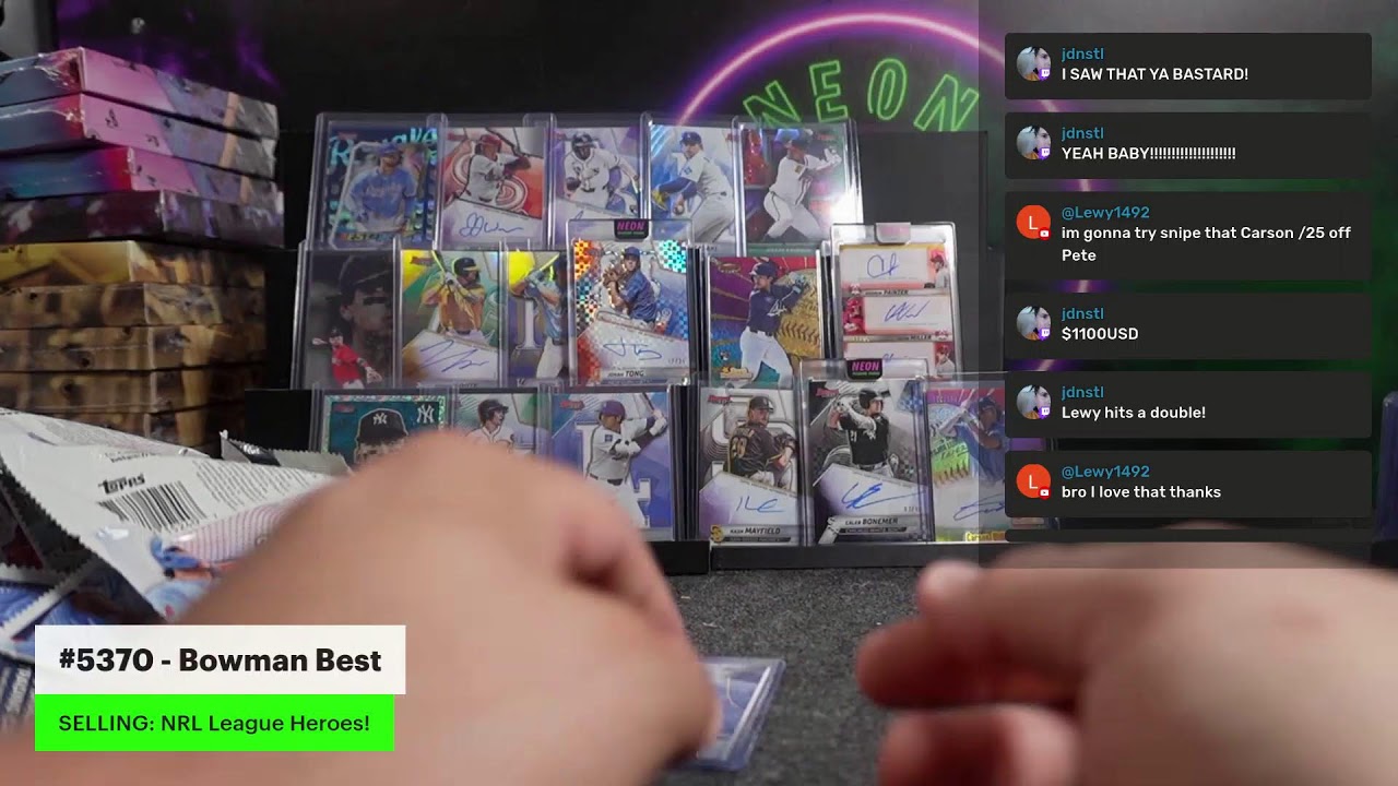 Late Night Baseball with Rocket - Break 5370 Bowman Best!